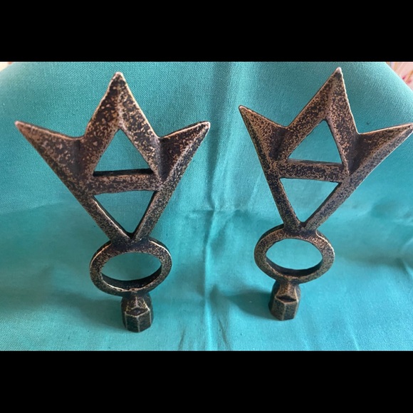 Other A Pair Of Tall Metal Antiqued Gold Lamp Finials Poshmark